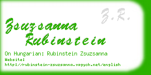 zsuzsanna rubinstein business card